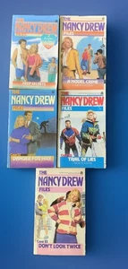 Nancy Drew Case Files Vintage Lot Of 5 Books Case 50,51,52, 53,55 Carolyn Keene - Picture 1 of 11