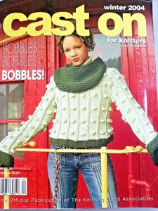 CAST ON Magazine winter 2004 knit patterns Bobbles Alpaca 88pg - Picture 1 of 13