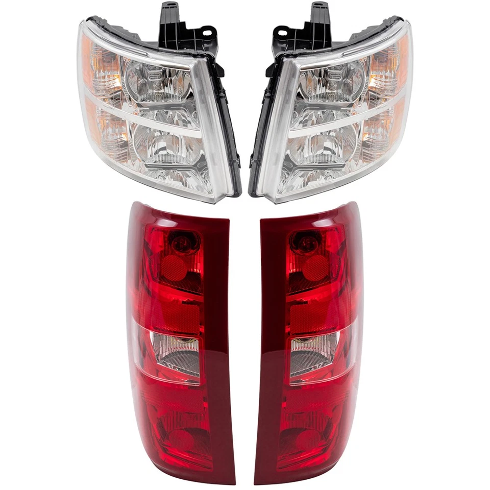 Juego de 4 faros y luces traseras para Silverado 1500 2007-2013 Foto 1 de 4