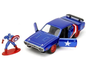 1972 Plymouth GTX Candy Blue with Red and White Stripes and Captain America Diec - Picture 1 of 5