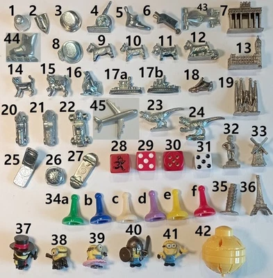 MONOPOLY Ersatzteile - Metal-Figuren / Spielfigur Schiff Hund Cowboy Kanone etc. - Bild 1 von 4