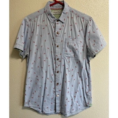 Sovereign Code Mens Sz S Button-Up Shirt Watermelon Print Summer Vacation Resort - Image 1 of 4