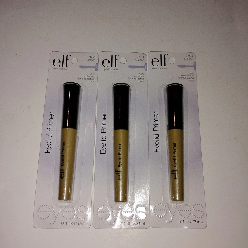 Elf Eyelid Primer Golden 7504 Lot Of 3 e.l.f. Sets Eyeshadow New In Package - Image 1 of 4