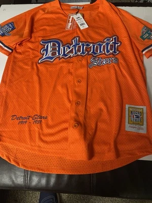 Tocado Jersey Detroit Stars NLBM Vintage Talla 2XL Naranja Azul Foto 1 de 4