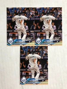 WILLY ADAMES LOT OF 3 2018 Topps Update Debut FLAGSHIP BASE RC's #US25! BREWERS! - Picture 1 of 3