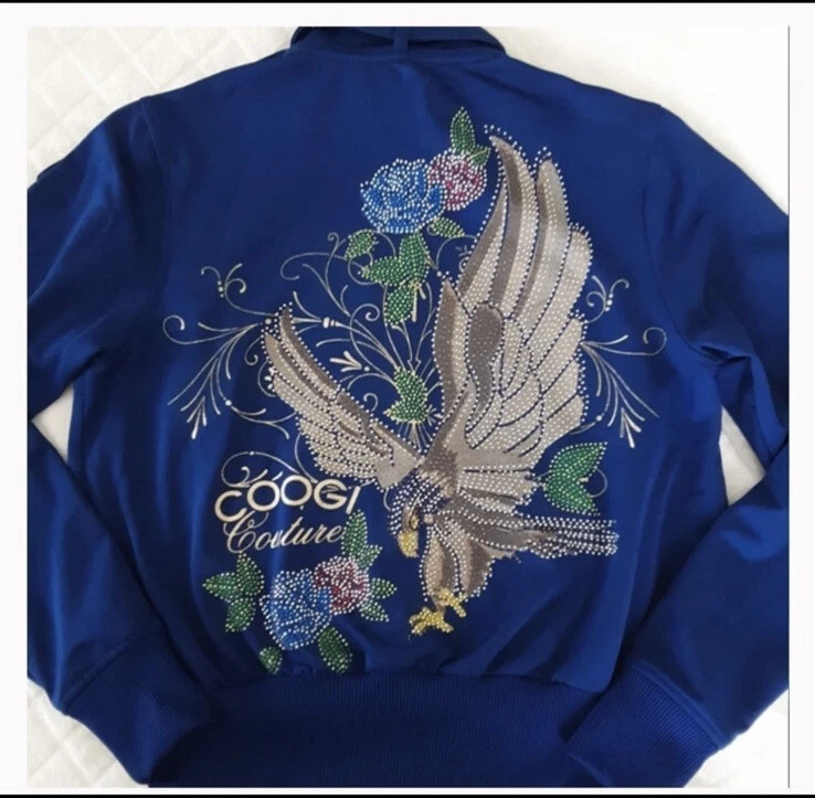Chaqueta De Colección Deadstock Rara COOGI Couture Estrás Águila Cremallera Completa Para Mujer Grande’s Foto 1 de 4