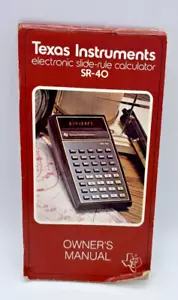 Texas Instruments TI Electronic Slide-Rule Calculator SR-40 Manual 1976 Vintage - Bild 1 von 4