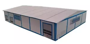 N/1:160 Gewerbehalle Industriehalle Werkhalle Kartonmodellbausatz - Bild 1 von 2