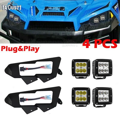 Cable de soporte de vaina antiniebla luz LED para faros 96W para Polaris Ranger XP 900 Crew 900 Foto 1 de 4