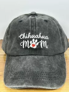 Cappello da baseball Chihuahua mamma grigio donna ricamato regolabile - Foto 1 di 9
