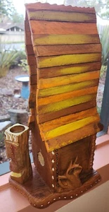 Collectible Bird House Tall Handcrafted 18×9×5" - Picture 1 of 12
