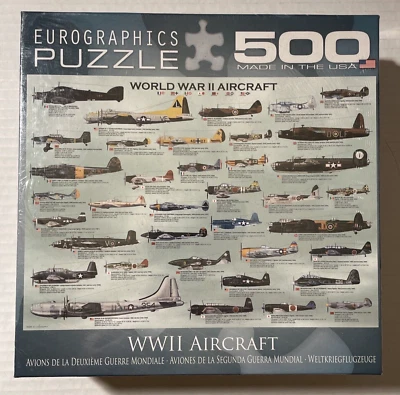 World War II Aircraft Puzzle 500 Piece Sealed Planes War - Image 1 of 4