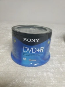 Sony DVD+R NUEVO SELLADO Paquete de 50 husillos medios en blanco 4,7 GB -120 min 16x Accucore - Imagen 1 de 4