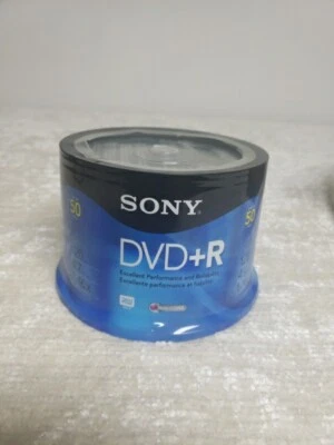 Sony DVD+R NEW SEALED 50-Pack Spindle Blank Media 4.7GB -120 min 16x Accucore - Image 1 of 4