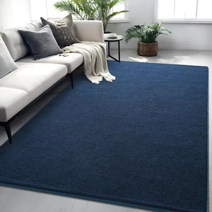 Rugs for Bedroom Living Room, 5X7 Ft Navy Blue Area Rug, Washable Memory Foam In - Picture 1 of 7
