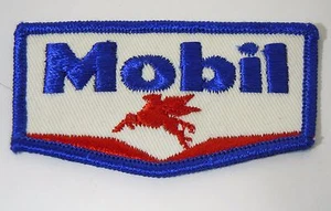 MOBIL OIL & GAS Embroidered Iron-On Uniform-Jacket Patch 3" - Picture 1 of 2