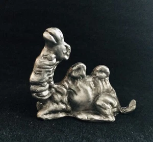 Zinn KAMEL 2 Two Hump Day Silber Metall Figur Statue B - Bild 1 von 1