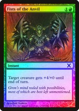 Fists of the Anvil FOIL 10th Edition NM Red Common MAGIC MTG CARD ABUGames