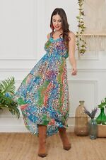 Animal and Jacquard Design Design Chiffon Dress by Moda Mare Positano