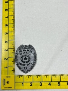 Patrolman Pearsall Police Department Texas Badge Patch Silver - Picture 1 of 1