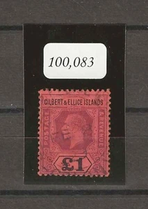 GILBERT & ELLICE ISLANDS 1912/24 SG 24 USED CERT - Picture 1 of 5