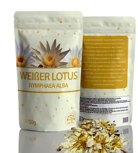 50 Gramm Weiße Lotus Blüten | Nymphaea Alba | Blume der Reinheit - Bild 1 von 2