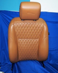 2016-2019 Jaguar XJ XJL Front Left Upper Seat Back Cushion London Tan Stitched - Picture 1 of 9