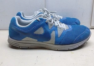 NIKE Lunar Fly 3 Blue White Mesh Athletic Lace Sneakers Running Men Shoes 12M 46 - Picture 1 of 9