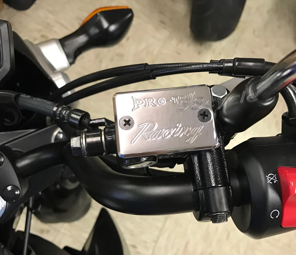 2017-2018 Honda Grom Protek Racing Front Fluid Brake Reservoir Cap Cover CHROME - Image 1 of 1