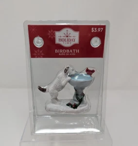 Holiday Time Birdbath Christmas Village Dog Decorative Figurine 42171 NEW 2024 - Picture 1 of 8