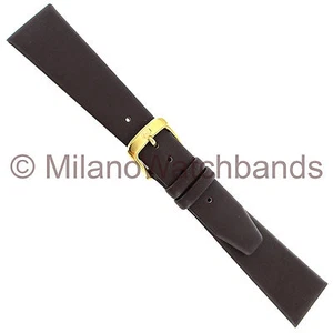20mm Di Modell Brown Nappa Clip Genuine Fine Calfskin Tapered Mens Watch Band - Picture 1 of 5