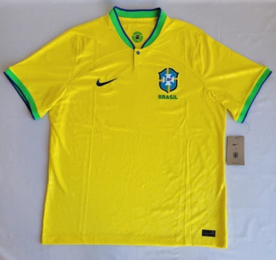 Camiseta de fútbol local Nike Brazil Stadium 2022/2023 amarilla talla XL para hombre DN0680-742 Foto 1 de 4