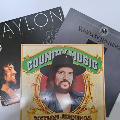 Waylon Jennings - Country Albums 3 Vinyl LPs  (US/Canada) All Graded *EX/NM* - Image 1 of 4