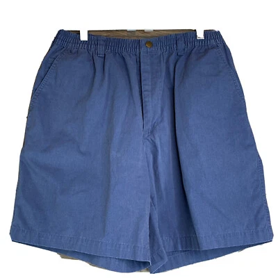 Haband Casual Joe Shorts Men 36 Blue Chino Elastic Waist 5 Pocket Logo Outdoor - Image 1 of 4