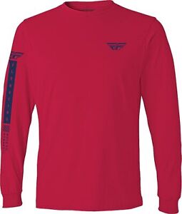 Fly Racing Tribe Mens Long Sleeve T-Shirt Red/Blue