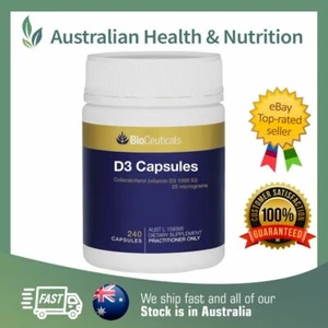 BIOCEUTICALS VITAMIN D3 240 CAPSULES + FREE SAME DAY SHIPPING - Picture 1 of 2