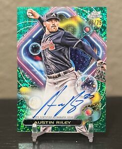 Austin Riley 2022 Topps Cosmic Chrome Green Space Dust /75 Auto!!! MINT🔥🔥🔥