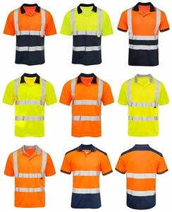 KRAFTD - Camiseta polo de alta visibilidad para hombre ropa de trabajo - Imagen 1 de 13