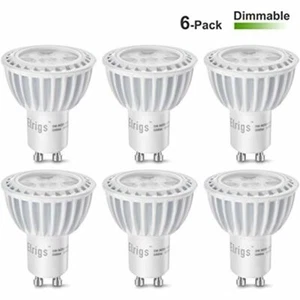 Dimmable GU10 LED Bulbs 5W (40W Equivalent) Warm White (3000K) 6 Pack 45° - Picture 1 of 6
