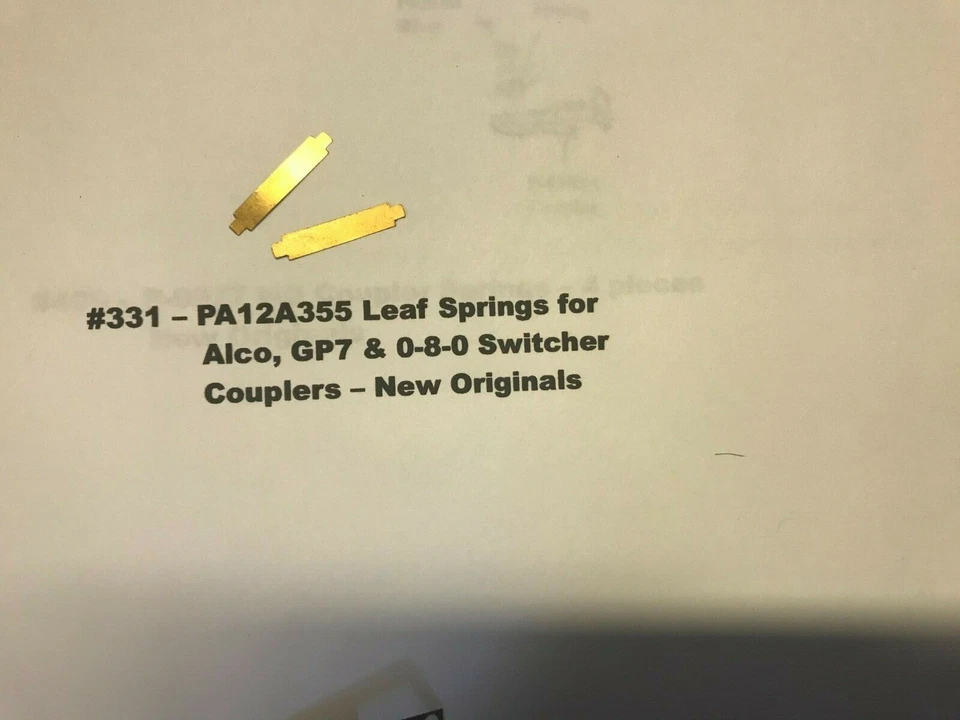 Peças Originais American Flyer - Molas de Folha PA12A355 2 peças #331 - Imagem 1 de 1