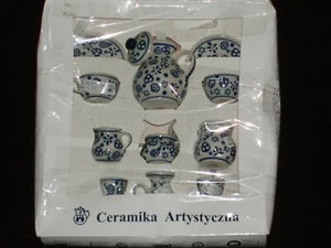 Juego de té en miniatura para niños de cerámica esmaltada vintage CERAMIKA ARTYSTYCZNA - Imagen 1 de 6