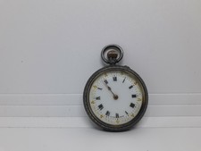 Antique Solid Silver Pocket Fob Watch - London 1910