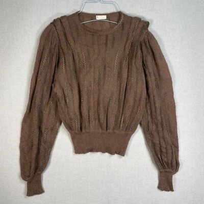 ВИНТАЖНЫЙ 80-х Grandi Италии шерсти Mohair свитер коренастый воздушный шар рукав Sz маленький S23 - Изображение 1 из 4