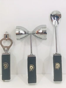 Juego de 3 asas negras vintage retro de mediados de siglo de los años 60 soldado romano  - Imagen 1 de 12