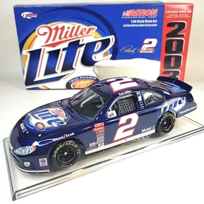 1:24 Rusty Wallace 03 Miller Lite QVC CWB Action NASCAR Racing Diecast Bank Rare - Image 1 of 4