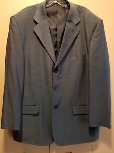 Loriano - Men's Silver/Black Suit  Coat 46R - Used
