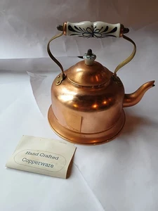 Kupfer Warmwasser Wasserkocher Herdplatte Famenorte Portugal - Bild 1 von 8