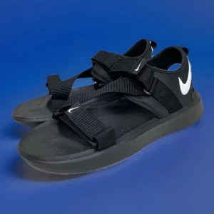 Nike Vista Sandalias Negras Blancas Hombres Talla 13 DJ6606-001 Nuevas Playa Viaje - Imagen 1 de 9