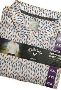 Callaway Performance Stretch Polo Golf Shirt Herren XXL Opti-Dri Bright White - Bild 1 von 6