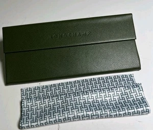 Estuche para gafas de sol Longchamp solo con paño de limpieza, verde - Imagen 1 de 4